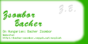 zsombor bacher business card